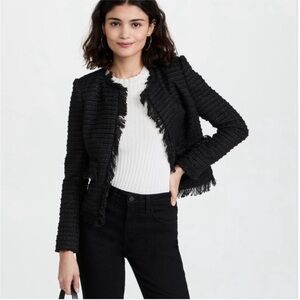 L'AGENCE Black Textured Blazer